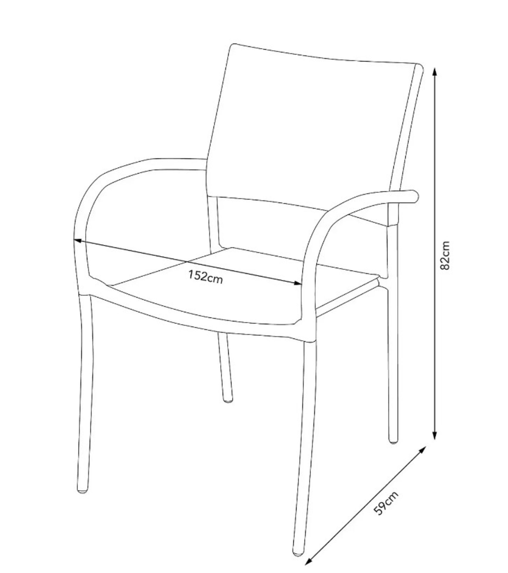 (59/5E) 6x Bambrick Rattan Effect Stackable Chair Grey. Chair: (H82x W52x D59cm). - Image 2 of 5