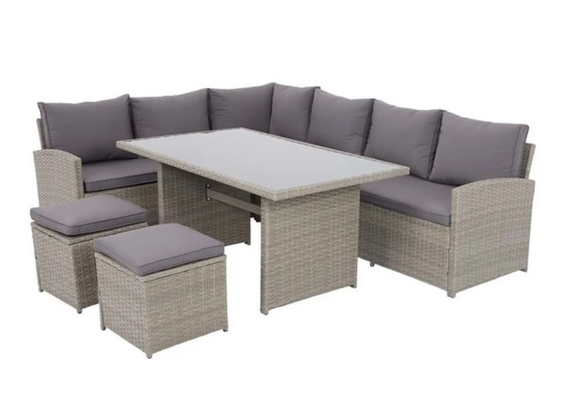 (10/P) RRP £850 (When Complete). Matara Grey Rattan Corner Garden Sofa Set. Suitable for Indoor A... - Image 6 of 8