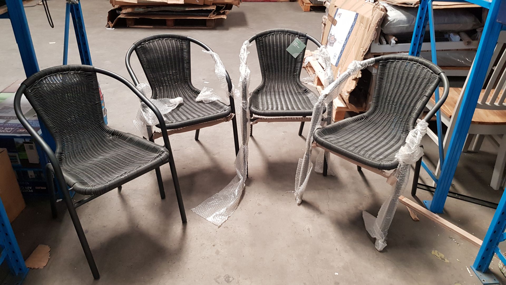 (43/5F) Lot RRP £100. 4x Eloise Bistro Chair Black RRP £25 Each. (All Units Appear As New). - Image 2 of 3