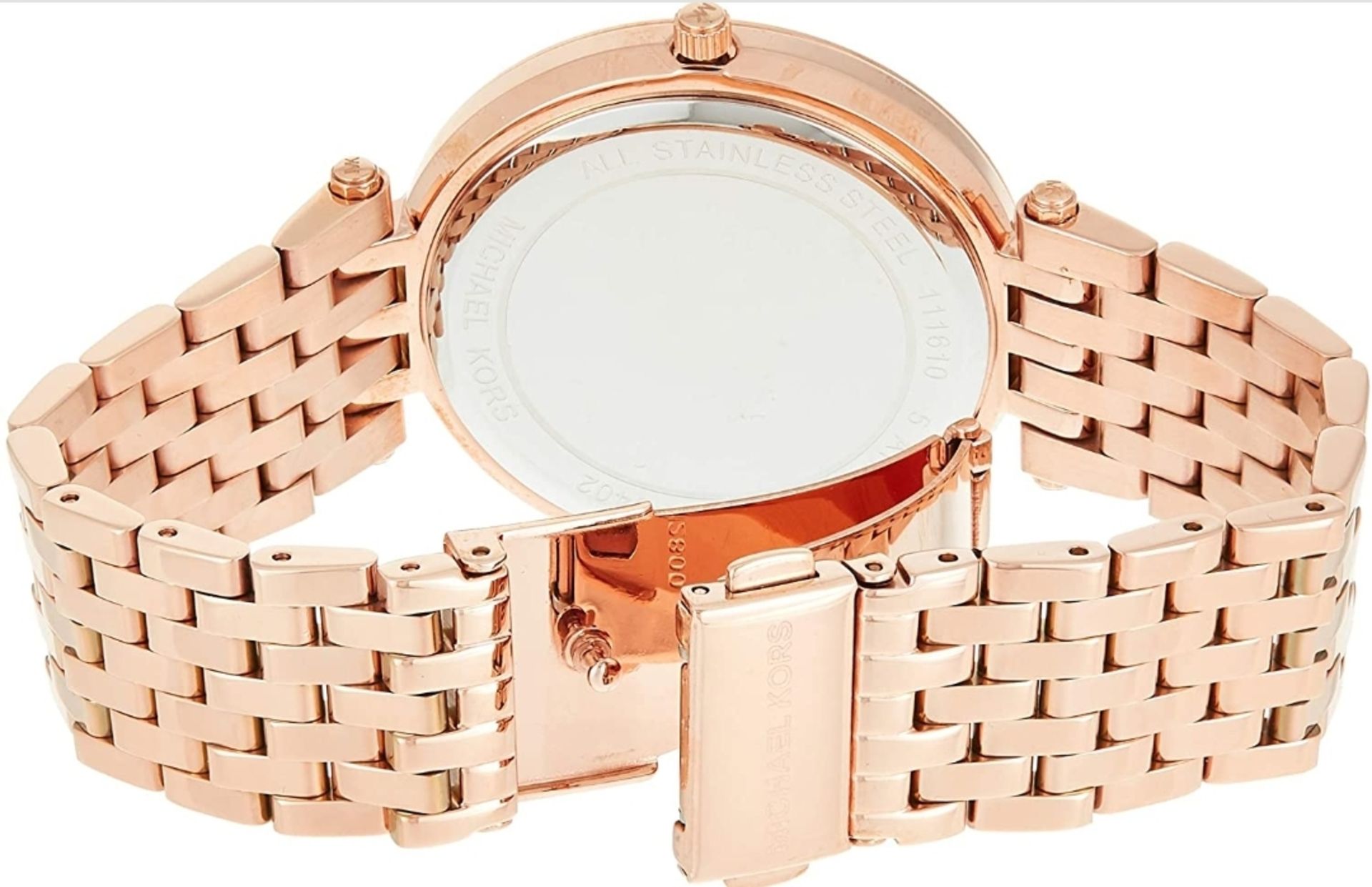 Michael Kors MK3402 Darci Black & Rose Gold Tone Stainless Steel Ladies Watch - Image 3 of 11