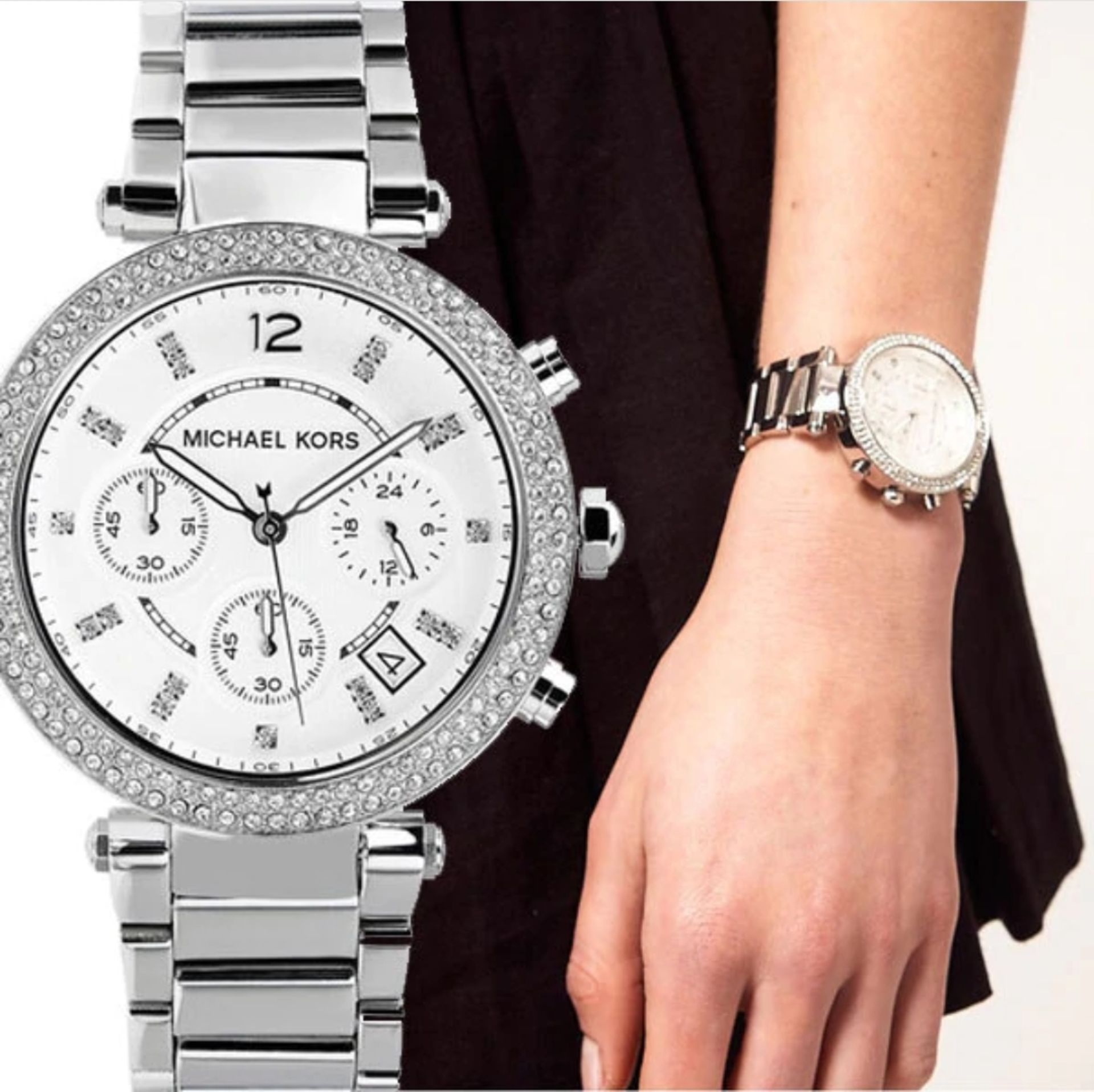 Ladies Michael Kors Parker Chronograph Watch MK5353 - Image 5 of 10