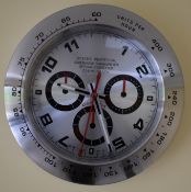 34 cm Silver body Silver Dial clock