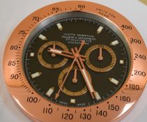 34 cm Copper body Black Dial clock