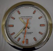 Milgauss 34 cm Silver body White Dial clock