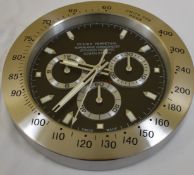 34 cm Silver body Black Dial clock