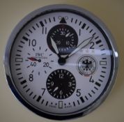IWC (Deutcher) 30 cm Silver body White Dial clock