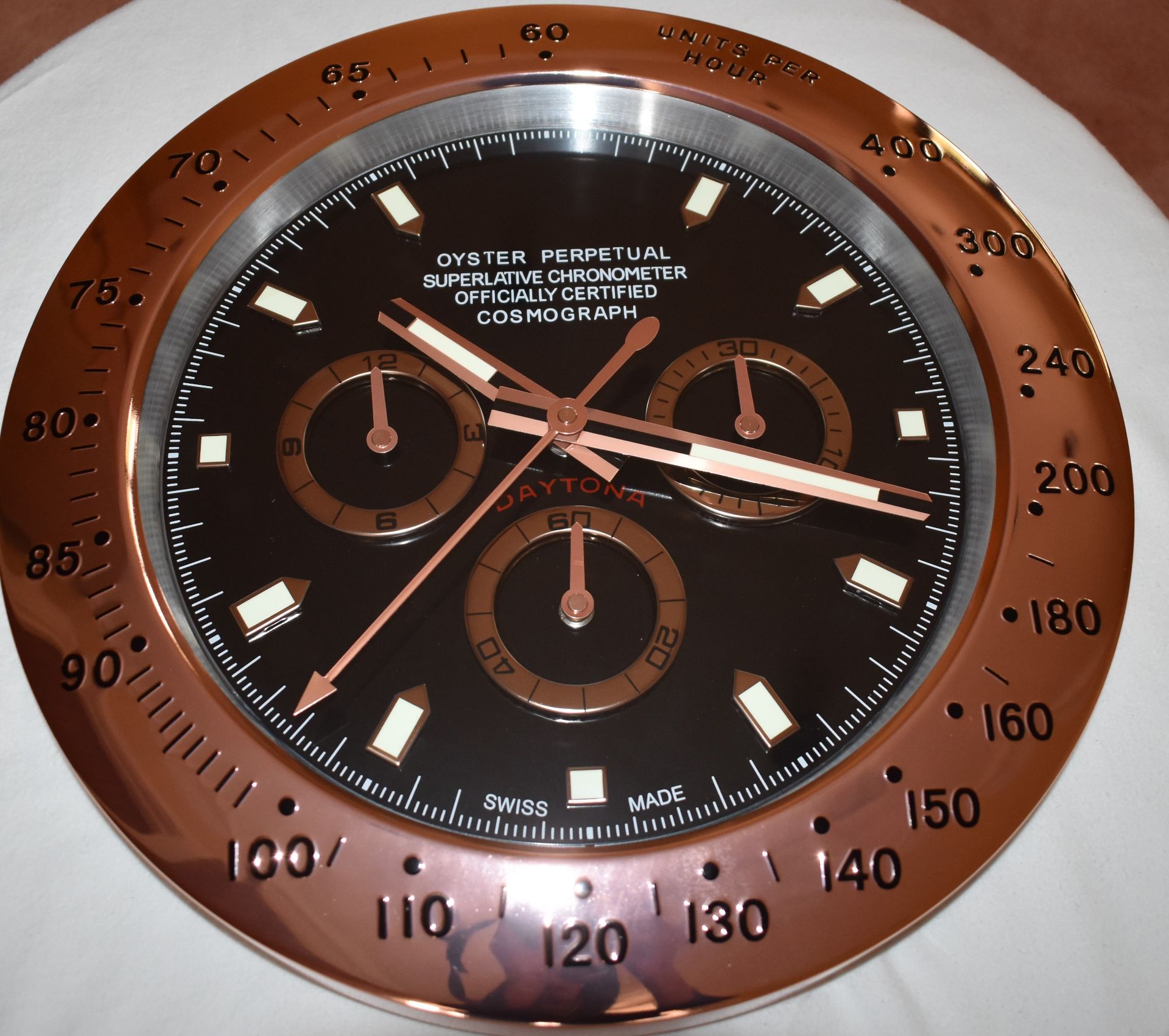 40 cm Copper body Black Dial clock - Image 2 of 2