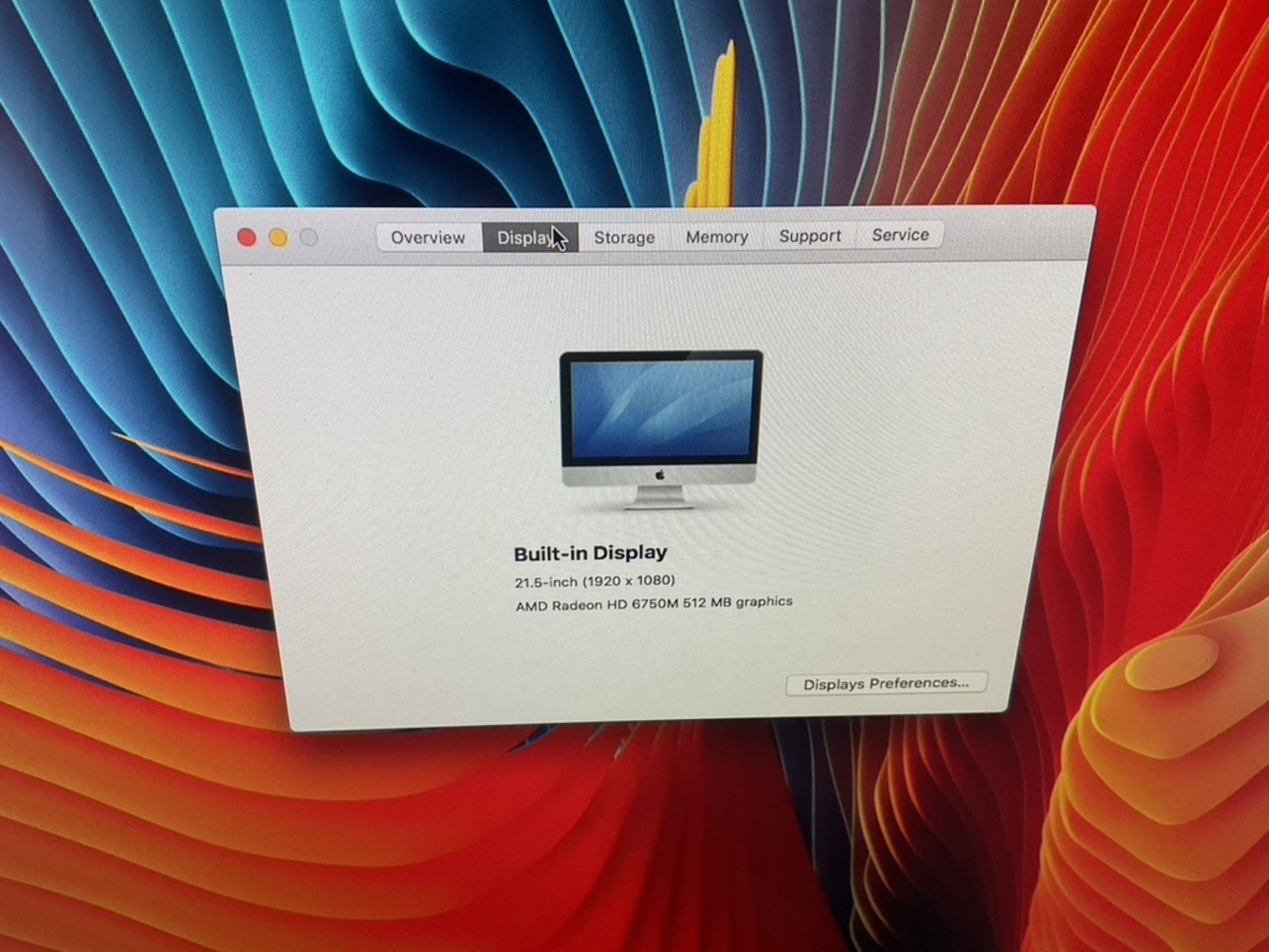 Apple iMac 21.5"" OS x High Sierra Intel Core I5 4Gb Memory 500Gb Hard Drive Radeon 6750 office - Image 4 of 6