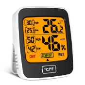 Uarter Digital Hygrometer Indoor Outdoor Thermometer Humidity Gauge With Lcd Touch Screen