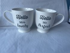 New Mrs & Mr Mugs - Hello Mrs Lovely & Hello Mr Perfect