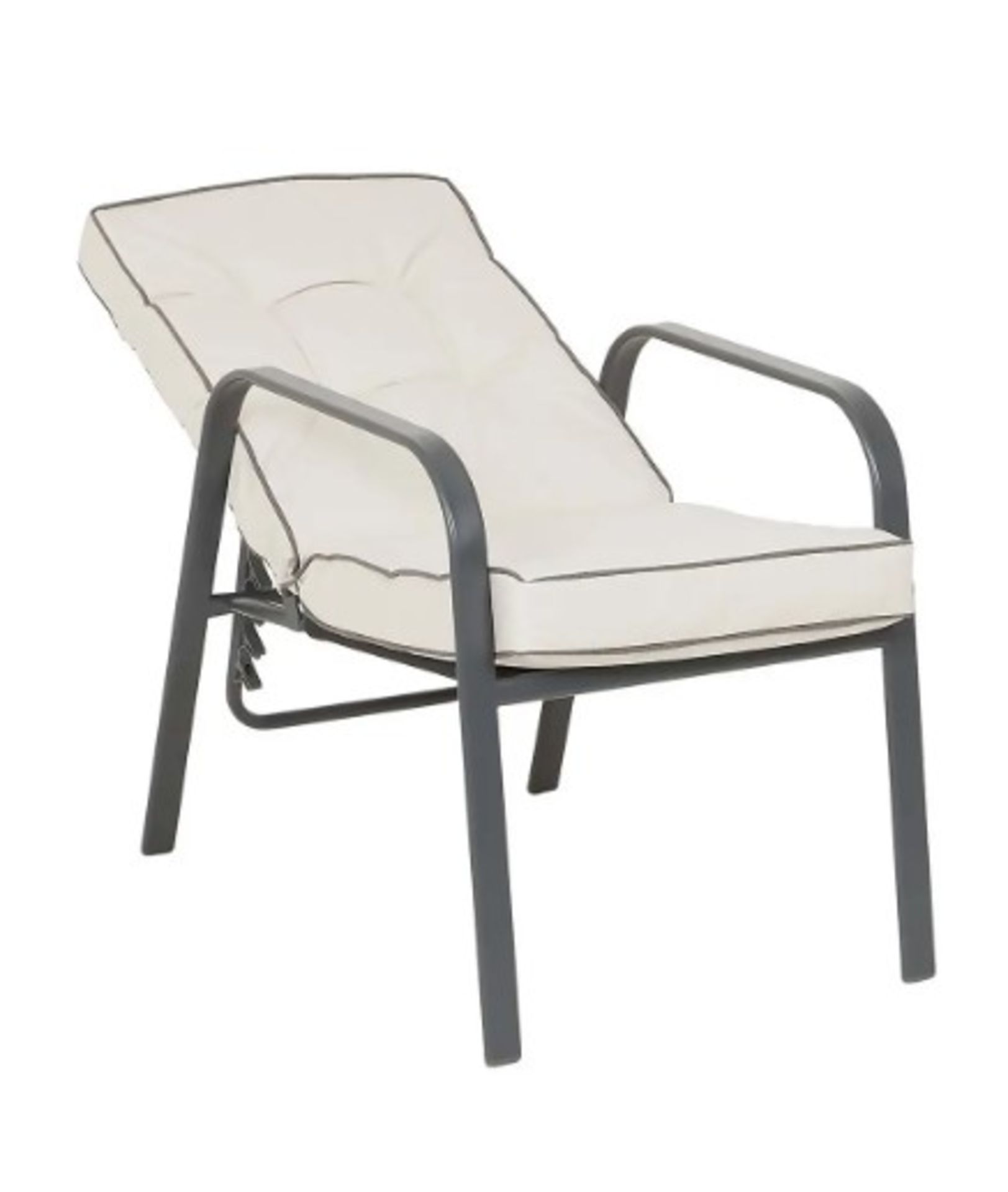 (41/Mez) Lot RRP £210. 3x Reclining Metal Chair With 3x Cushion RRP £70 Each. Chair: (H93 x W55....