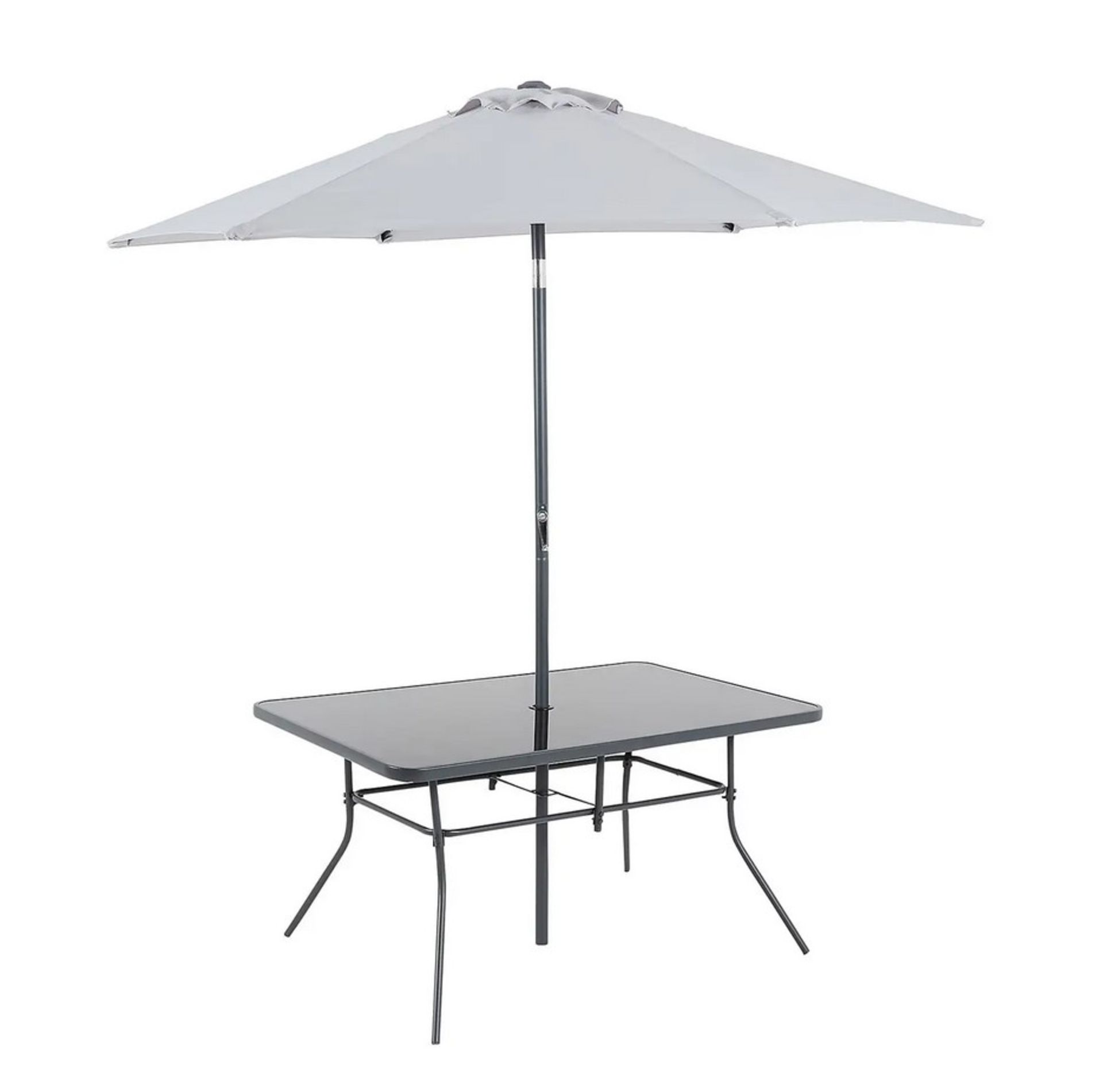 (20/Mez) RRP £200. Wexfordly 6 Seater Metal Garden Furniture Dining Set. Modern Grey And Multistr... - Image 2 of 5