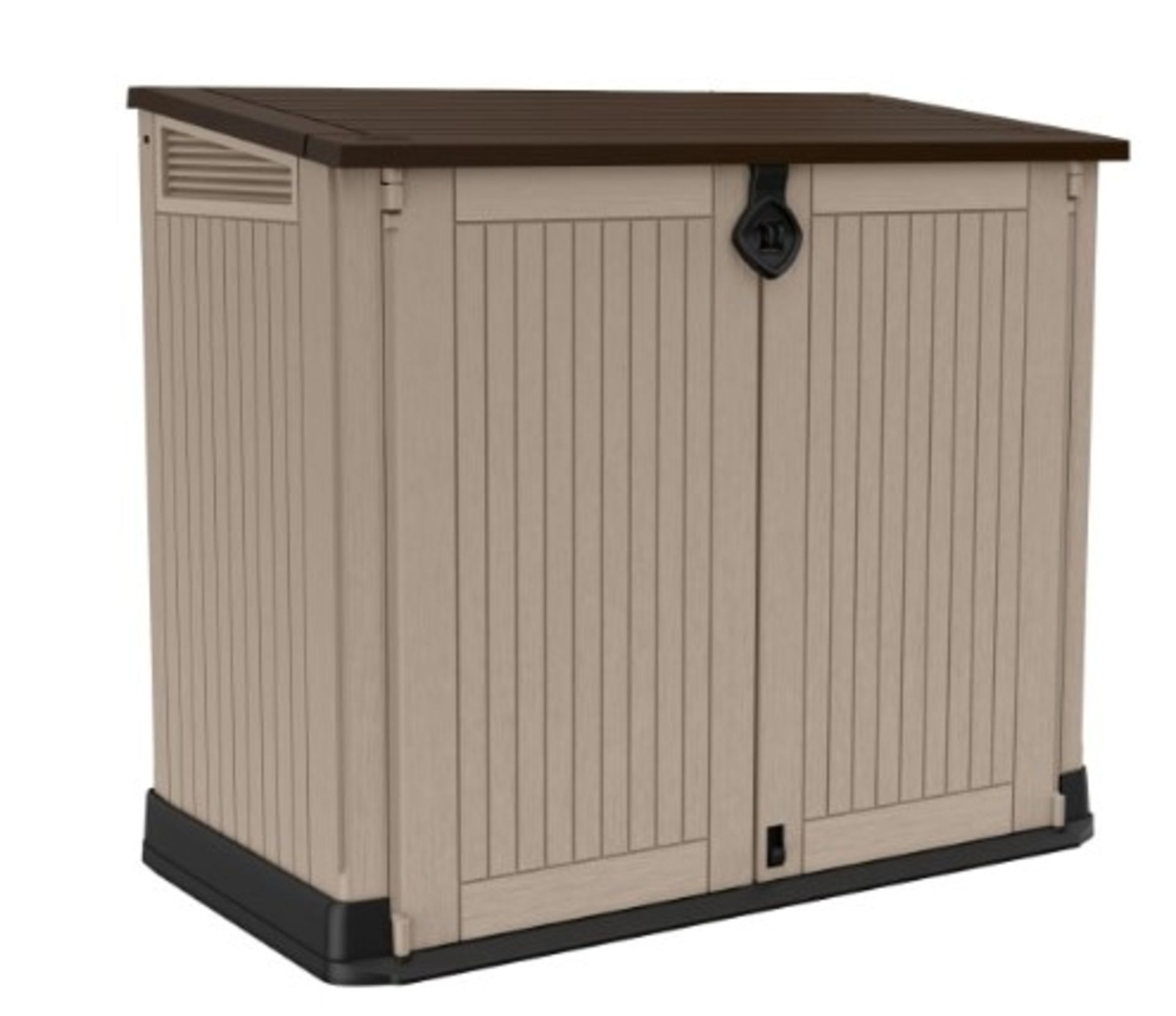 (56/Mez) RRP £124. Keter Store It Out Midi Beige/Brown 880L. (L132x W71.5x H113.5cm). - Image 2 of 5