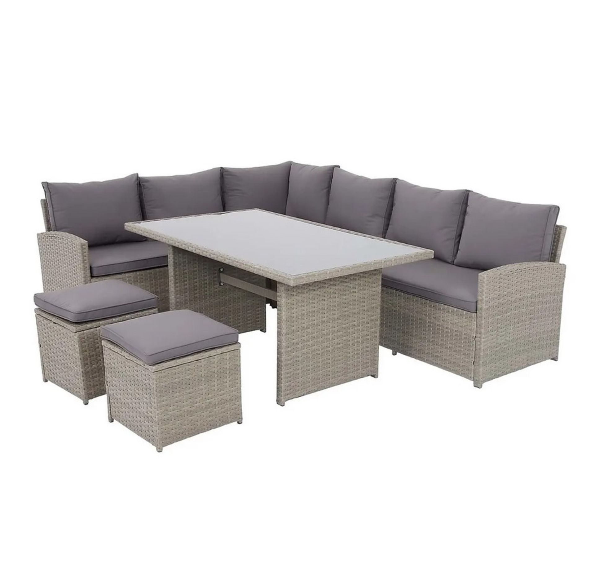 (11/Mez) RRP £850. Matara Grey Rattan Corner Garden Sofa Set. Ideal For Indoor And Outdoor Use. C... - Image 2 of 10