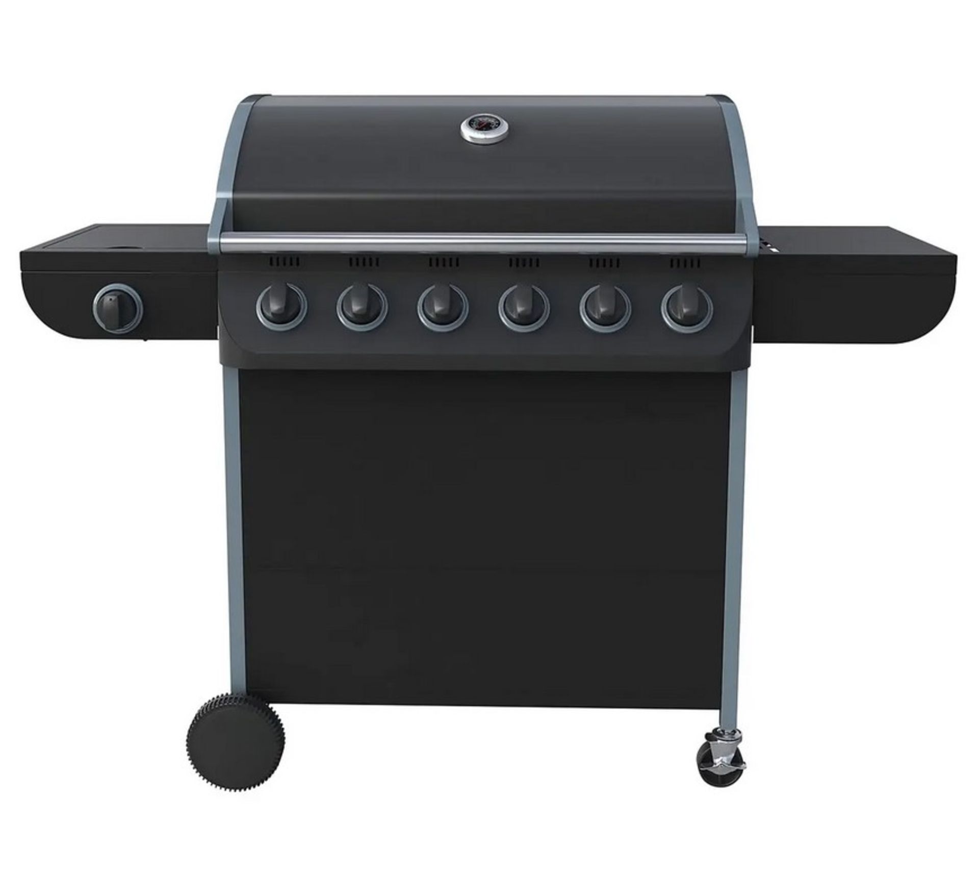 (26/Mez) RRP £310. Texas Nimbus 6 Burner BBQ. Dimensions: (L140x W58.5x H107.5cm). (No Box In Lot...