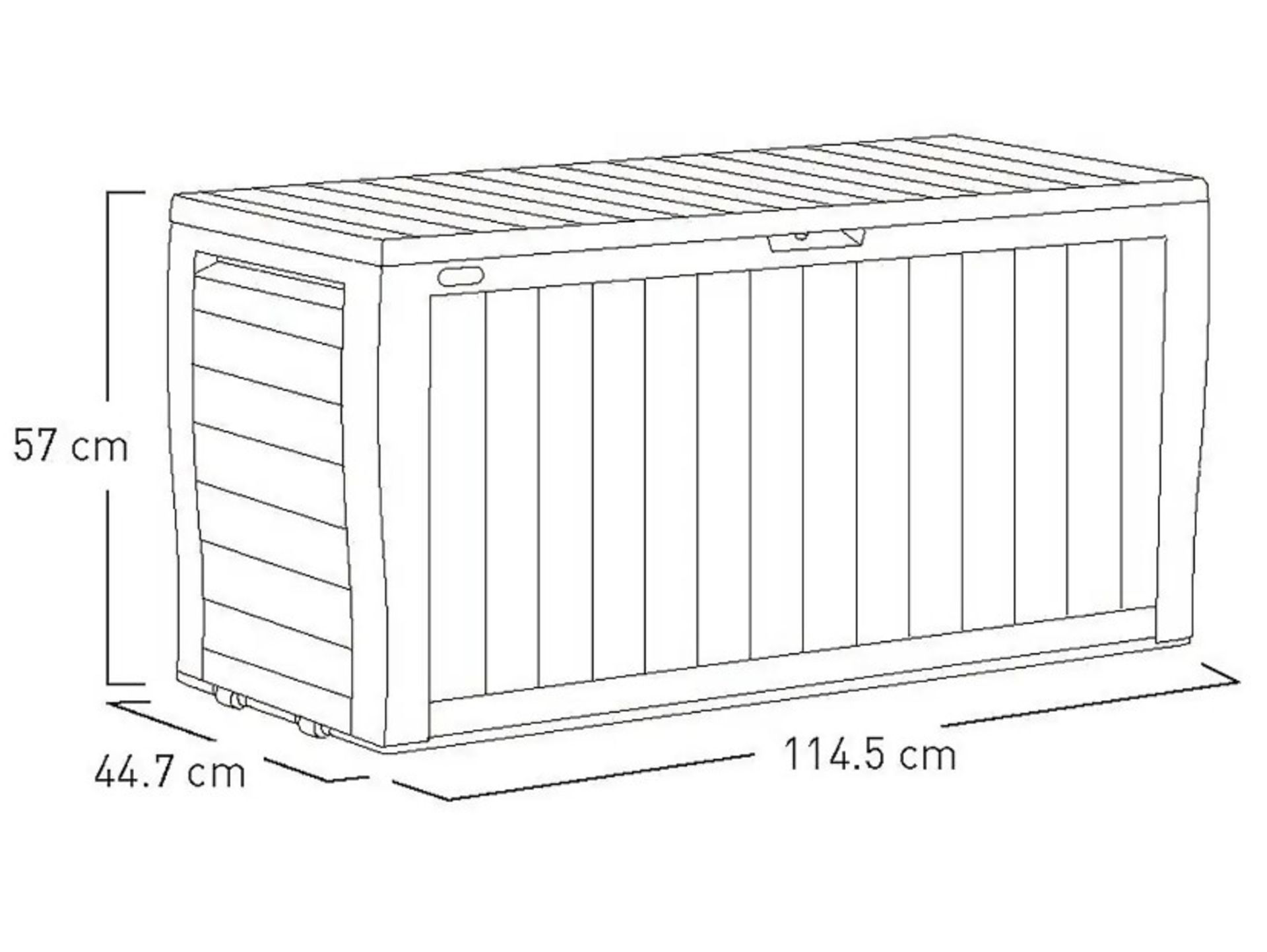 (59/Mez) Lot RRP £104. 2x Keter Marvel Plus 270L Storage Brown RRP £52 Each. (L116.7x W44.7x H57... - Image 4 of 6