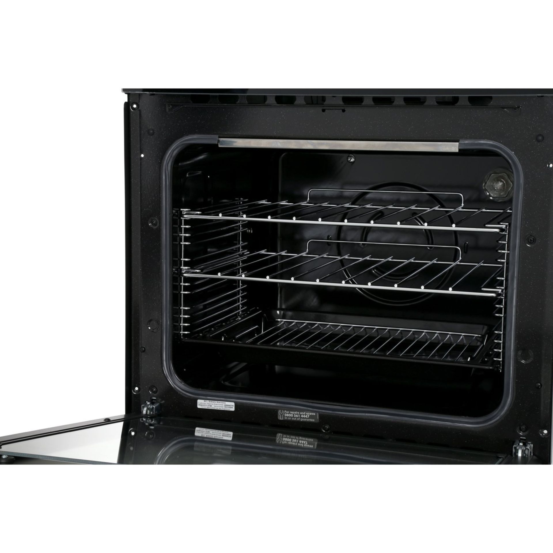 Grade B Belling BI902G Built-In Gas Oven, A/A Energy Rating, Stainless Steel in Black - Image 5 of 6