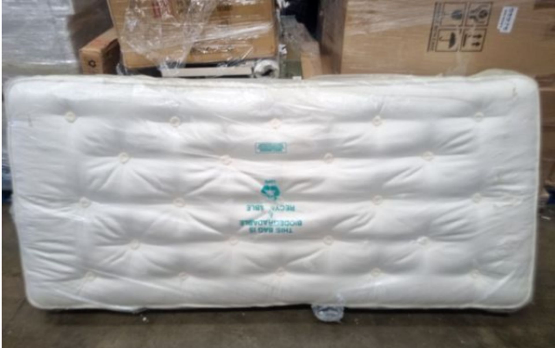Grade C John Lewis & Partners thick single mattress in White -Silk 19400 Ortho Spec 180ZL - Image 4 of 4