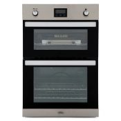 Grade B Belling BI902G Built-In Gas Oven, A/A Energy Rating, Stainless Steel in Black