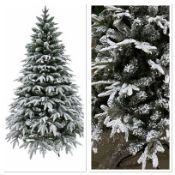 1 x 6FT Christmas Tree Artificial with Snow Frosted Mixed Pile Branches