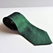 Dunhill Silk Tie Made in Italy Emerald Green New in Cellophane Cover
