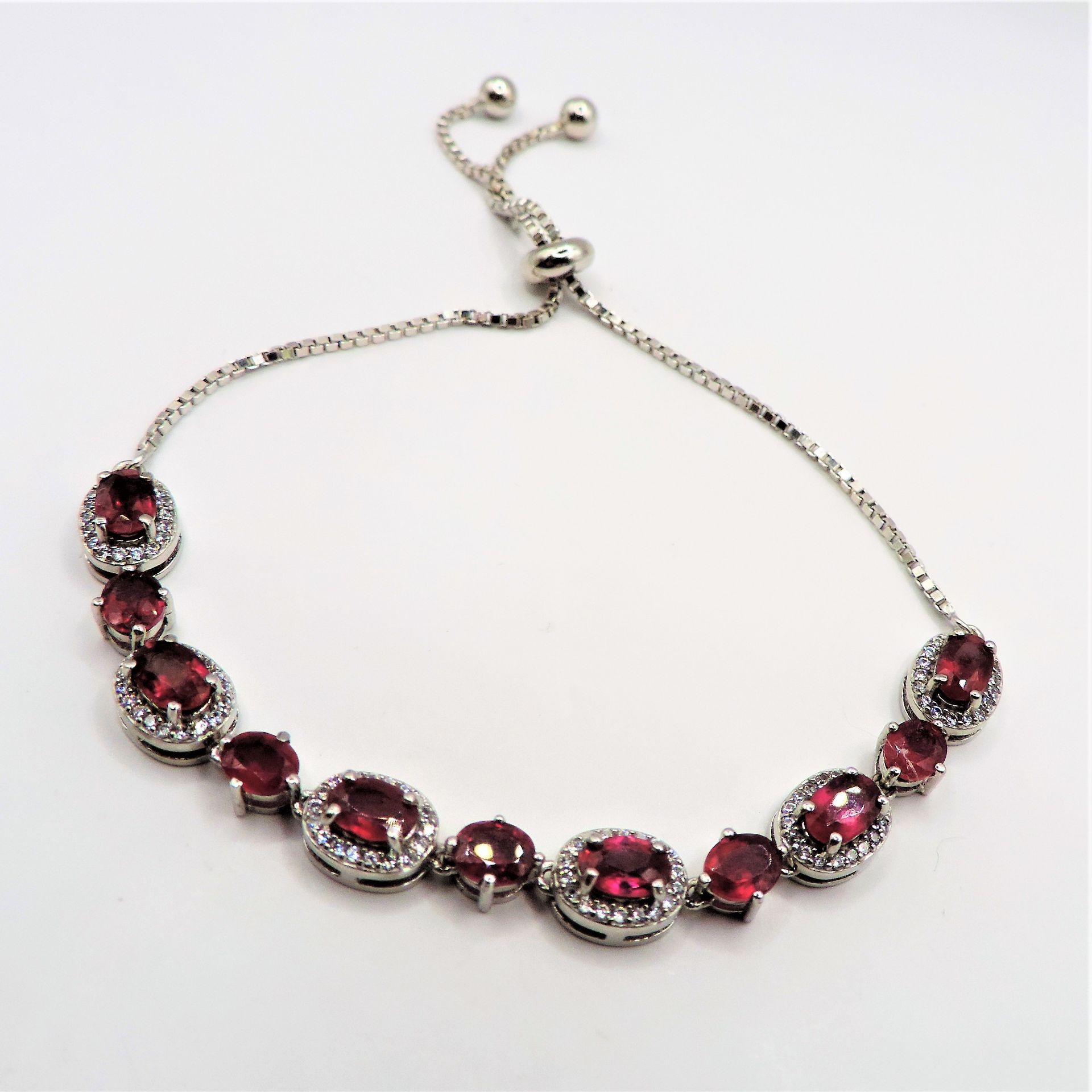 Sterling Silver 3.8ct Ruby Bracelet New with Gift Box - Image 5 of 5