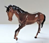 Beswick Porcelain Horse Figurine Gloss 23cm Wide.