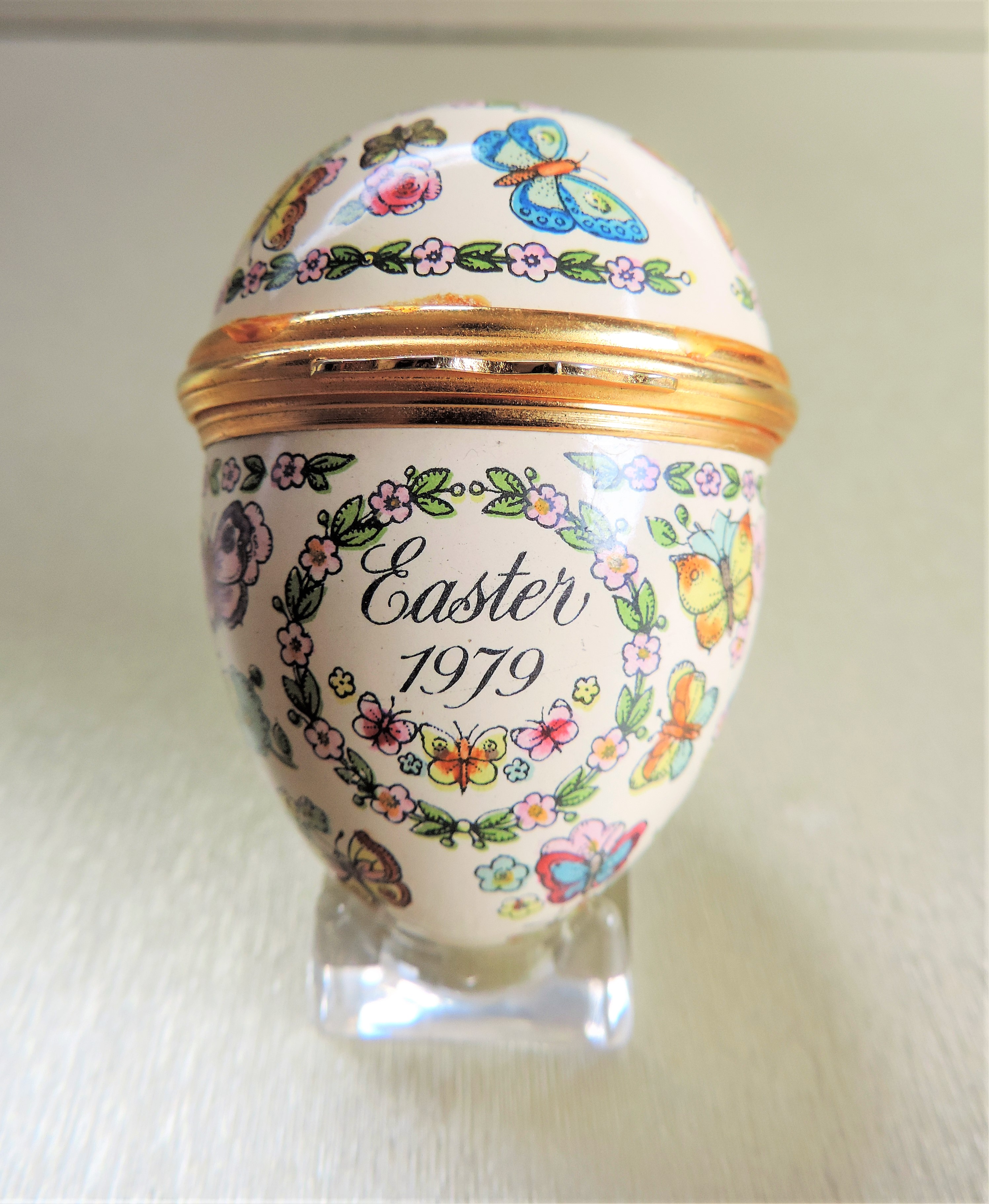 Halcyon Days Enamels Easter 1979 Egg Trinket Box