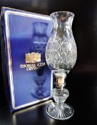 Vintage Thomas Webb Crystal Candle Lamp c.1970's New Boxed 39cm Tall