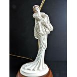 Figural Table Lamp Signed A. Belcari