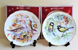 Boxed Pair Royal Albert Garden Bird Series Decorative Plates