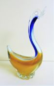 Vintage Murano Sommerso Glass Sculpture