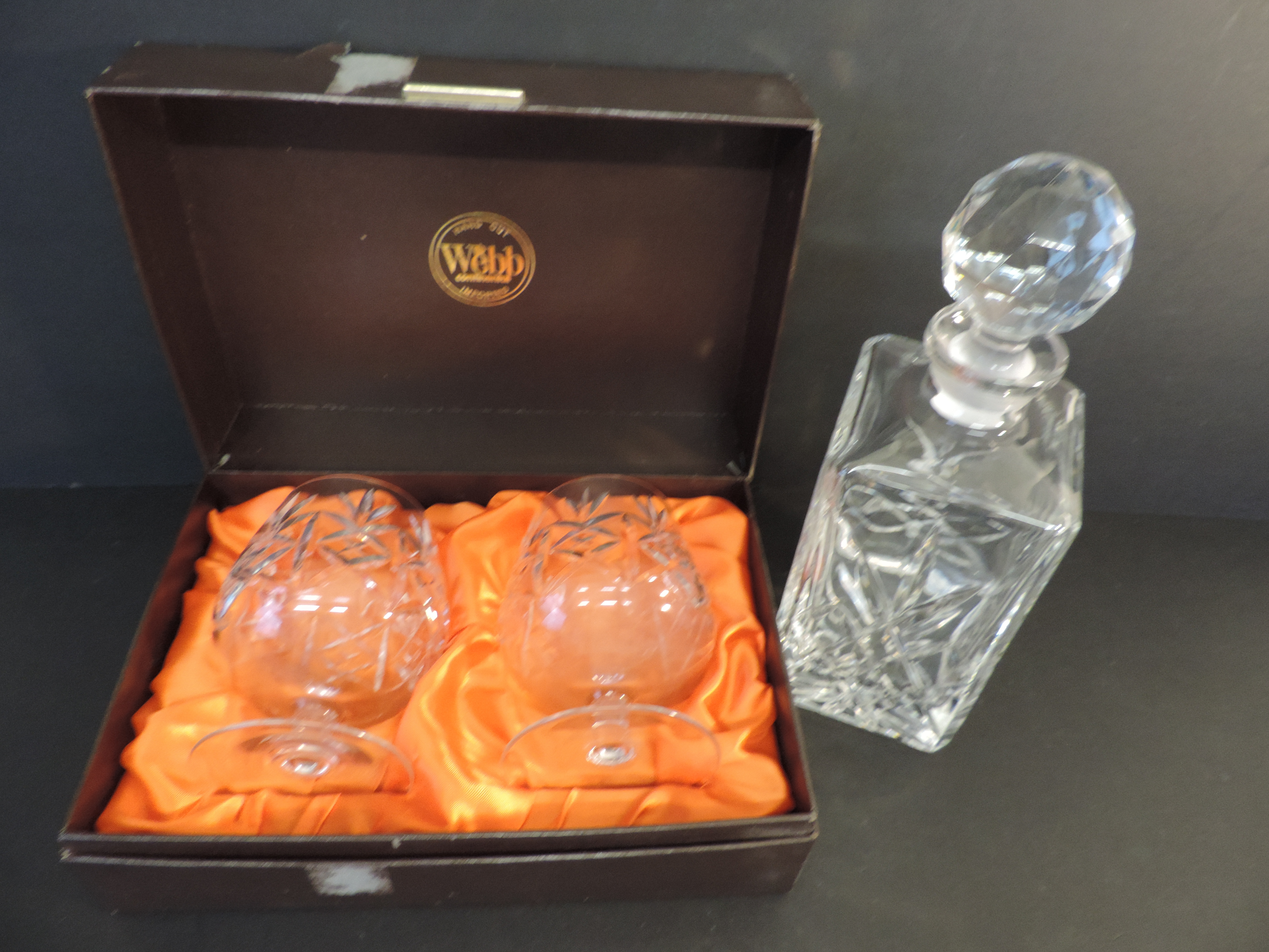 Thomas Webb Crystal Liquor Set