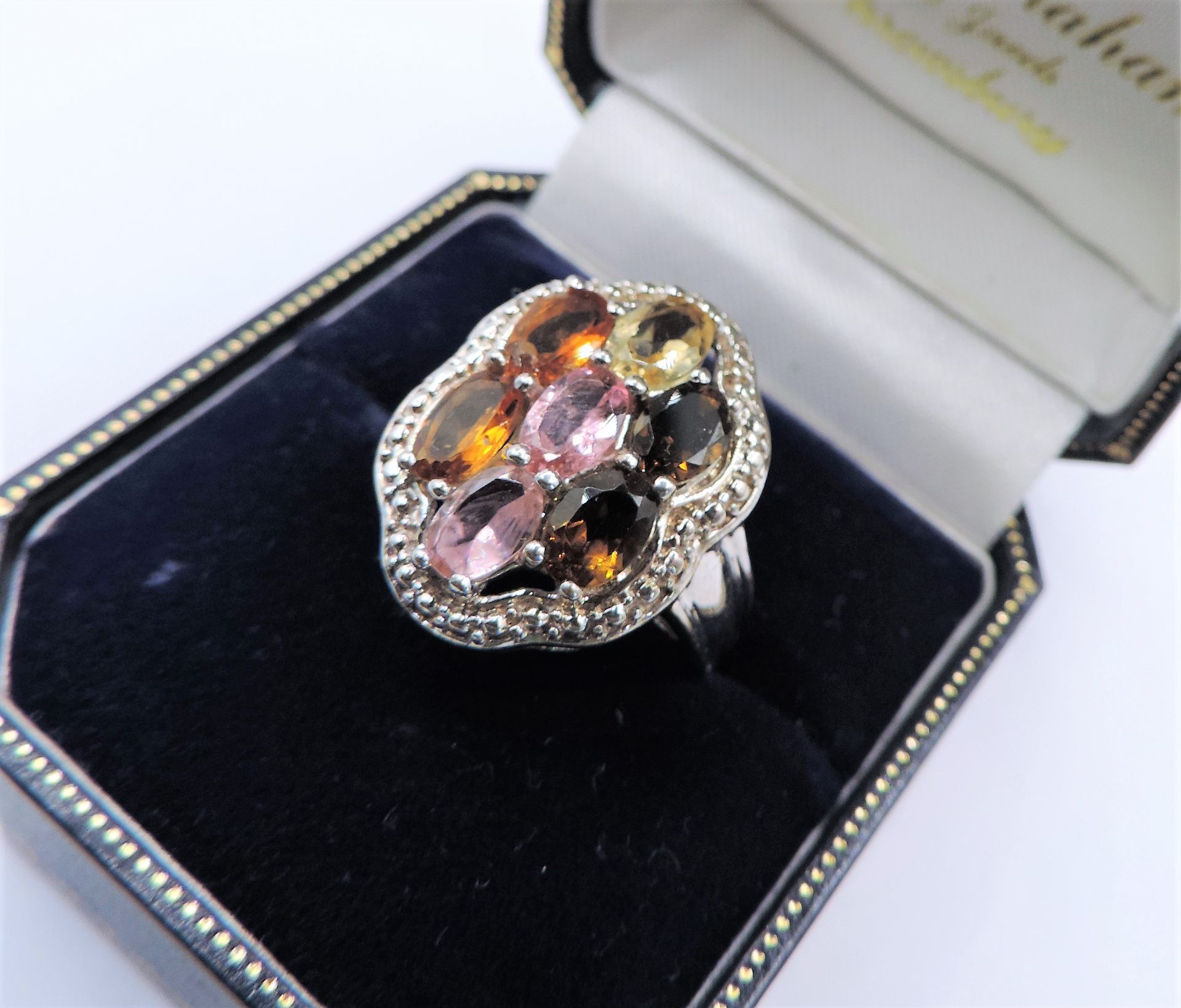 Sterling Silver Tutti Frutti Gemstone Ring New in Gift Pouch - Image 2 of 3