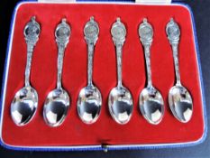 Cased Set George VI 1937 Coronation Silver Plated Tea Spoons