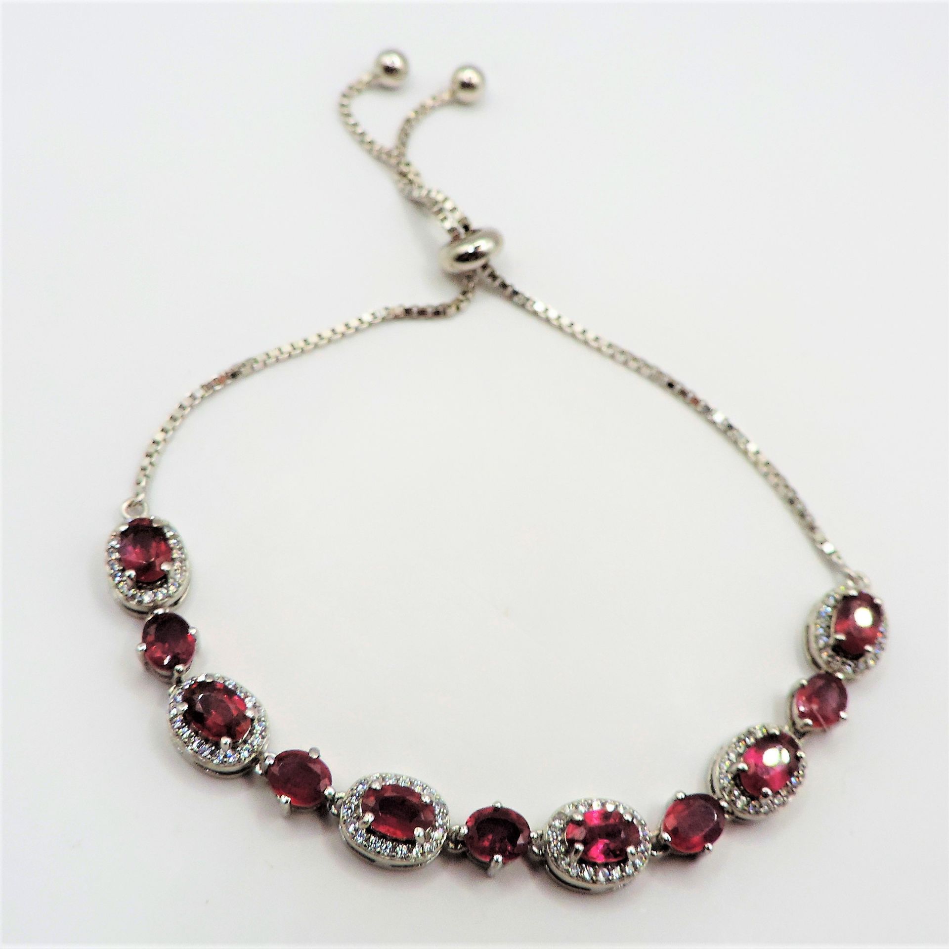 Sterling Silver 3.8ct Ruby Bracelet New with Gift Box - Image 2 of 5