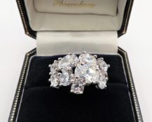 Sterling Silver 8ct Matara Diamond Ring New with Gift Box