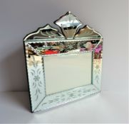 Venetian Style Etched Mirror Photo Frame