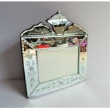 Venetian Style Etched Mirror Photo Frame