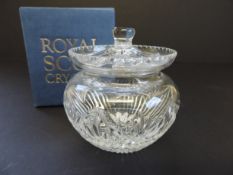 Royal Scot Crystal Preserve/Honey Pot New Boxed