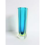 Murano Alessandro Mandruzzato Hexagonal Glass Vase