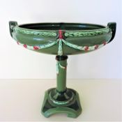 Antique Art Nouveau Eichwald Majolica Pedestal Bowl