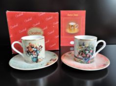 2 x Goebel Porcelain Renoir Fleur de Champs Demitasse Cups and Saucers