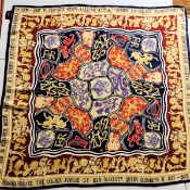 Liberty of London Silk Scarf Queen Elizabeth II Golden Jubilee 89cm Square