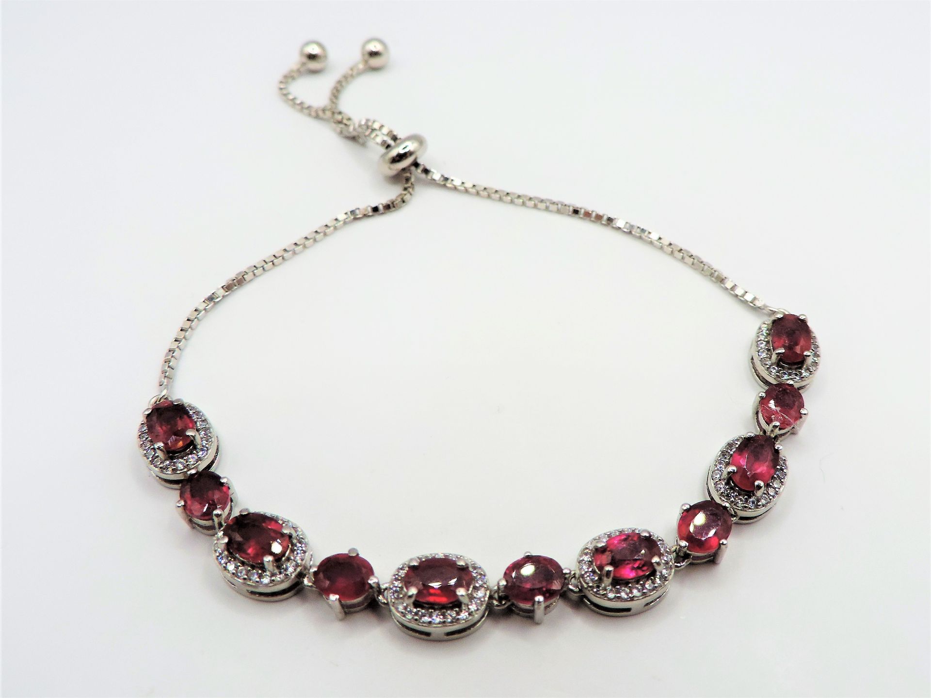 Sterling Silver 3.8ct Ruby Bracelet New with Gift Box