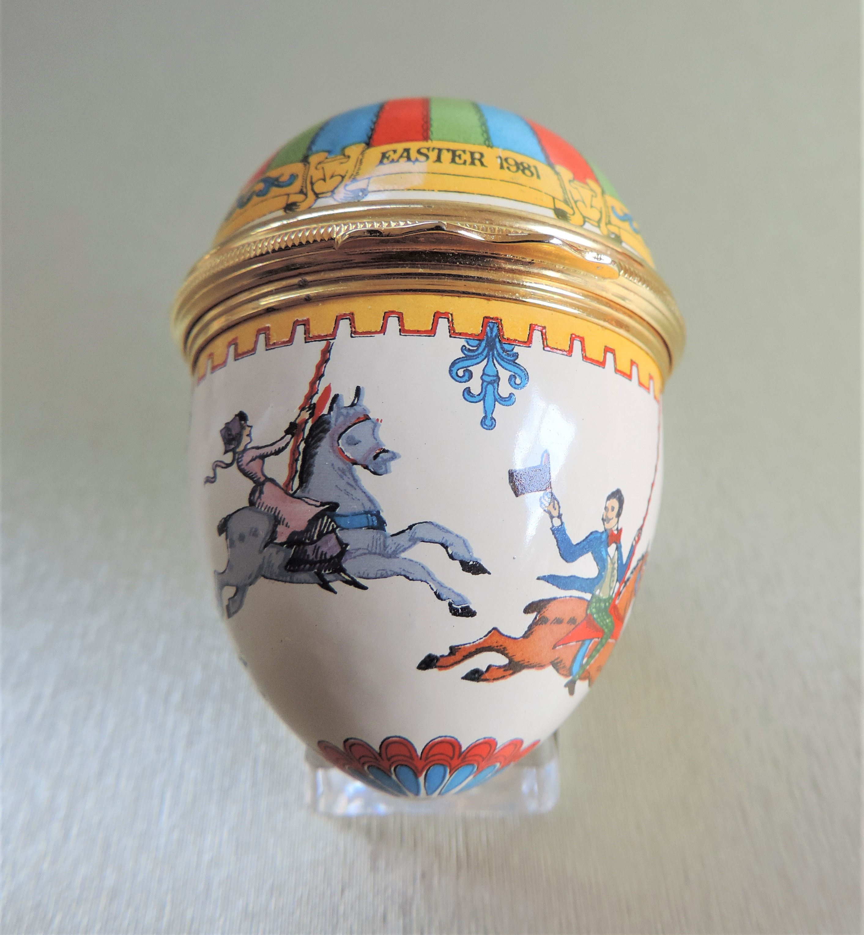 Halcyon Days Enamels Easter 1981 Egg Trinket Box - Image 2 of 3