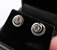 Sterling Silver White Topaz Stud Earrings with Gift Pouch