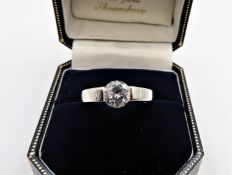 Sterling Silver Solitaire Gemstone Ring New with Gift Pouch