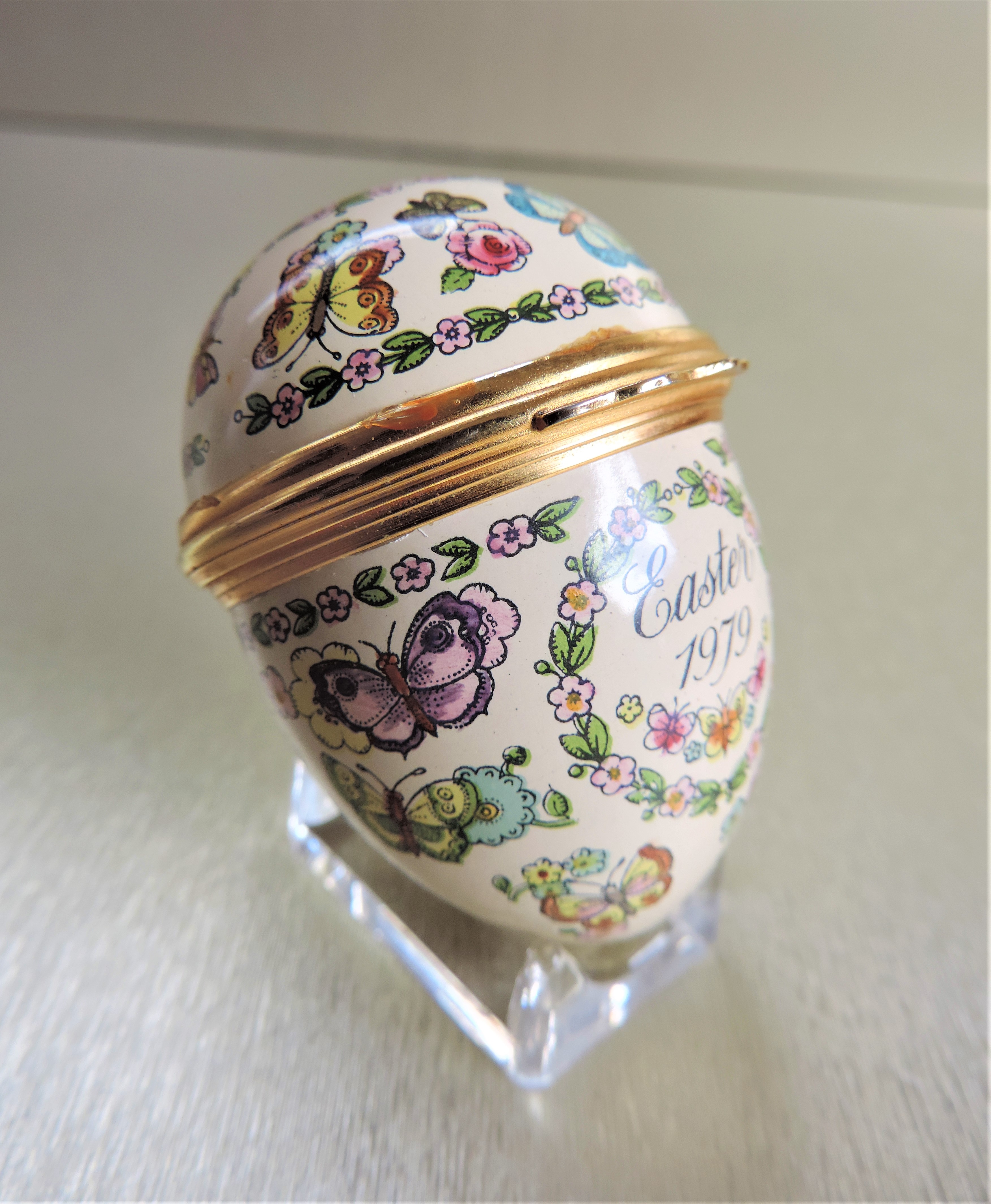 Halcyon Days Enamels Easter 1979 Egg Trinket Box - Image 3 of 3