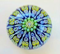 Vintage Perthshire Millefiori Paperweight 12 Spoke Hand Made